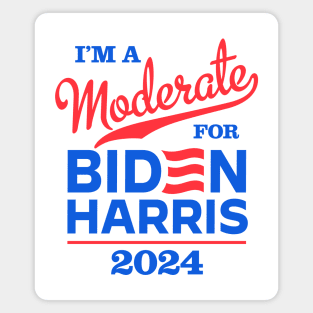 I'm a Moderate For Biden 2024 Magnet